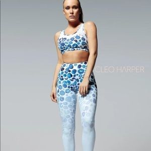 Limited edition Cleo Harper leopard sports bra and leggings set